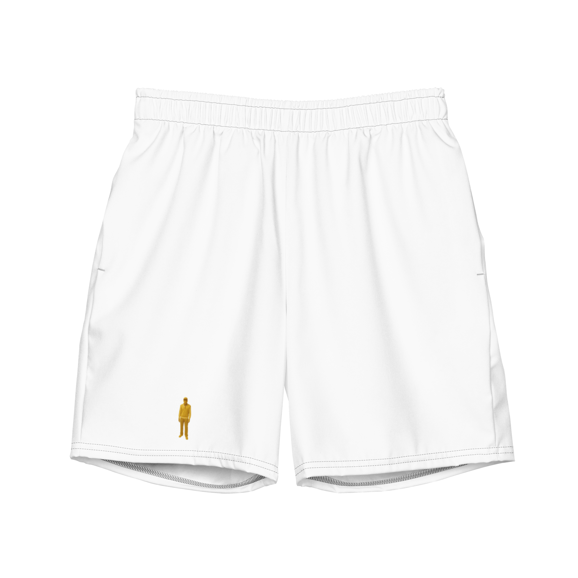 Gold Man - White Swim Trunks